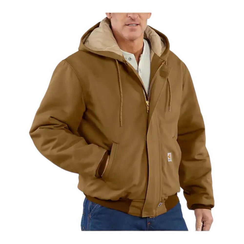 CARHARTT FRJ135 Fire Resistant HOODED DUCK CANVAS JACKET MENS size 2X Vintage